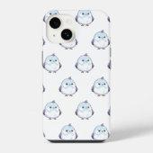 可愛いかわいいぽっちゃりバードマンガ – かわいいパステル iPhoneケース (裏面)