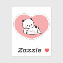 可愛いかわいいぽっちゃり餅パンダベア シール