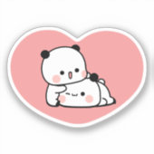 可愛いかわいいぽっちゃり餅パンダベア シール (正面)