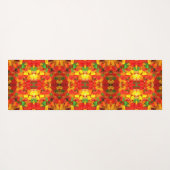 可愛いかわいいオレンジ黄色の赤いカラフルグミベア ヨガマット (裏面(横))