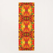 可愛いかわいいオレンジ黄色の赤いカラフルグミベア ヨガマット (裏面)