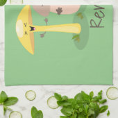 可愛いかわいいキノコ真菌トードスツール漫画 キッチンタオル (折り畳み)