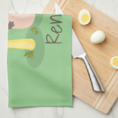 可愛いかわいいキノコ真菌トードスツール漫画 キッチンタオル (四つ折り)