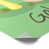 可愛いかわいいキノコ真菌トードスツール漫画 ポスター (角)