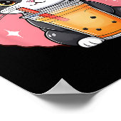 可愛いかわいいキャットボバティー日本のスタイルタキシドキット ポスター (角)