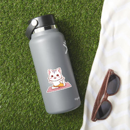 可愛いかわいいキャットヨガポーズリラックスの猫デザイン シール