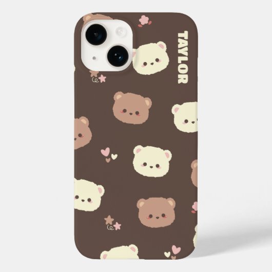 可愛いかわいいクマの携帯ケース Case-Mate iPhoneケース (裏面)