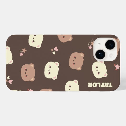 可愛いかわいいクマの携帯ケース Case-Mate iPhoneケース (裏面 (横))