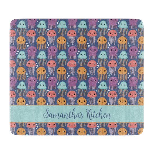 可愛いかわいいゲラパーソナライズされたゲ カッティングボード (正面)