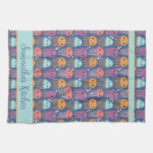 可愛いかわいいゲラパーソナライズされたゲ キッチンタオル (横)