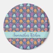 可愛いかわいいゲラパーソナライズされたゲ マグネット (正面)