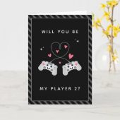 可愛いかわいいゲーマーゲーミングコントローラプレーヤー2 カード (黄色い花)