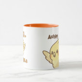 可愛いかわいいコッカティエルかわいらしいイエローペットバード マグカップ (中央)