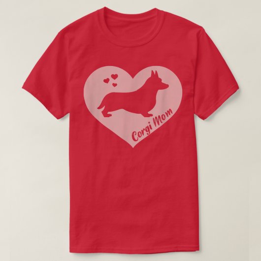 可愛いかわいいコルギママウェルシュコーギー犬ママ犬おもしろい Tシャツ (デザイン正面)
