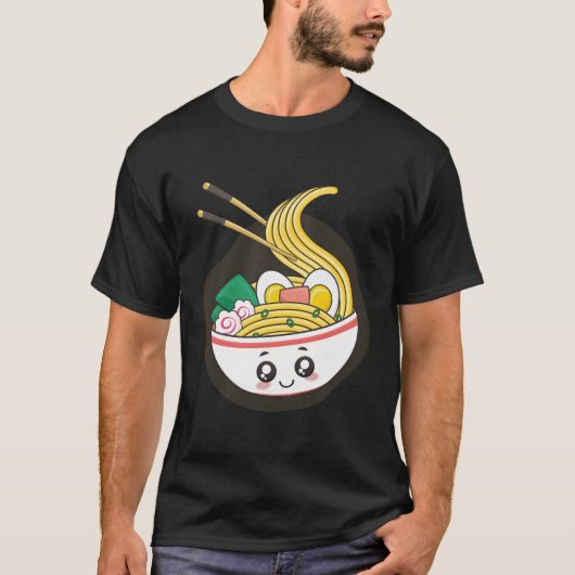 可愛いかわいいスケッチの日本の皿 Tシャツ (正面)