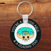 可愛いかわいいスタイルジェリードーナットフリリングパン キーホルダー (正面)