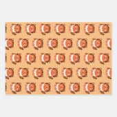 可愛いかわいいスタイルタイガーラッピング紙 ラッピングペーパーシート (正面3)