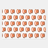 可愛いかわいいスタイルタイガーラッピング紙 ラッピングペーパーシート (正面2)