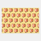 可愛いかわいいスタイルタイガーラッピング紙 ラッピングペーパーシート (正面)