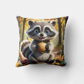 可愛いかわいいスタイルレーコンがコーンを保持 クッション (裏面)