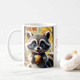 可愛いかわいいスタイルレーコンがコーンを保持 コーヒーマグカップ