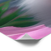 可愛いかわいいストライプのベビーピンクとブルー猫の子猫 ポスター (角)