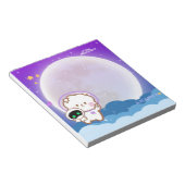 可愛いかわいいズジンニー宇宙飛行士の紫の宇宙 ノートパッド (アングル)