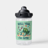 可愛いかわいいタートルパおもしろいン海美学 ウォーターボトル (背面)