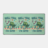 可愛いかわいいタートルパおもしろいン海美学 デスクマット (正面)