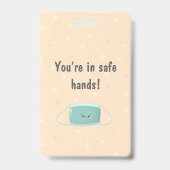 可愛いかわいいナース名バッジメディカルパーソナライズされたック バッジ (裏面)