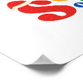 可愛いかわいいネコのクリスマスリースの季節の喜び ポスター (角)