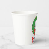 可愛いかわいいネコのクリスマスリースの季節の喜び 紙コップ (右)