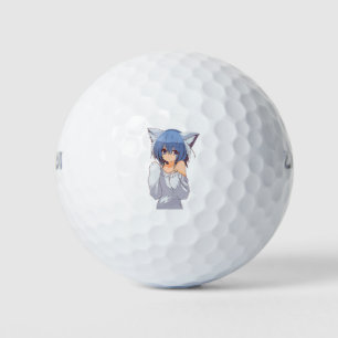 可愛いかわいいネコ娘ワイフ ゴルフボール