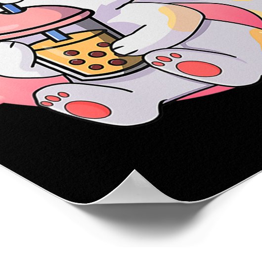 可愛いかわいいネコ棒葉茶アニメ子猫ギフトキッズギ ポスター (角)