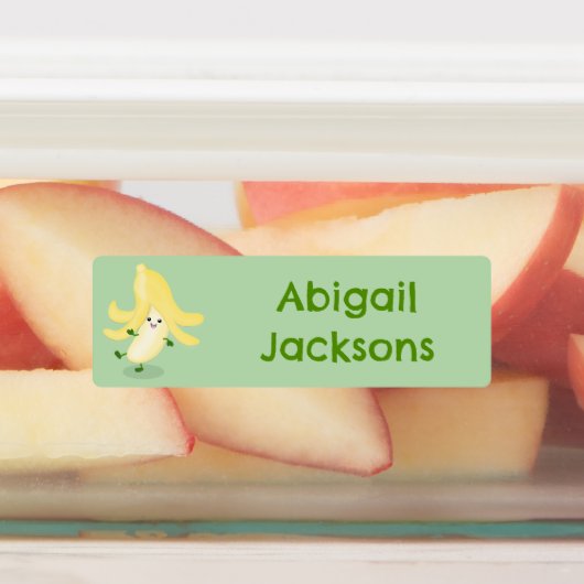 可愛いかわいいバナナパーソナライズされた漫画 ラベル (貼付)