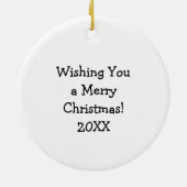 可愛いかわいいパピードッグとバブルティーパーソナライズされた セラミックオーナメント (裏面)