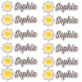 可愛いかわいいパーソナライズされた名 シール (正面)