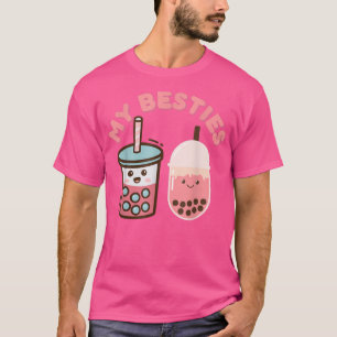 可愛いかわいいビースティーブーバドリンクバブルミルクティーエスト Tシャツ