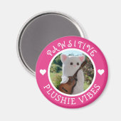 可愛いかわいいピンクのパウィスティティブプルシエVibes写真 マグネット (正面/裏面)