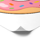 可愛いかわいいピンクドーナツ ポスター (角)