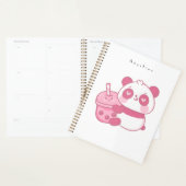 可愛いかわいいピンクパンダベアードリンク プランナー手帳 (ディスプレー)