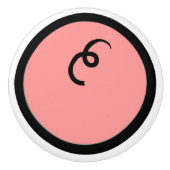 可愛いかわいいピンクピギーピグピグテールバック セラミックノブ (正面)