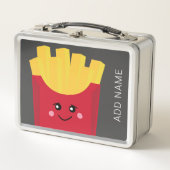 可愛いかわいいフランスのフリース名前をカスタムする メタルランチボックス (正面)
