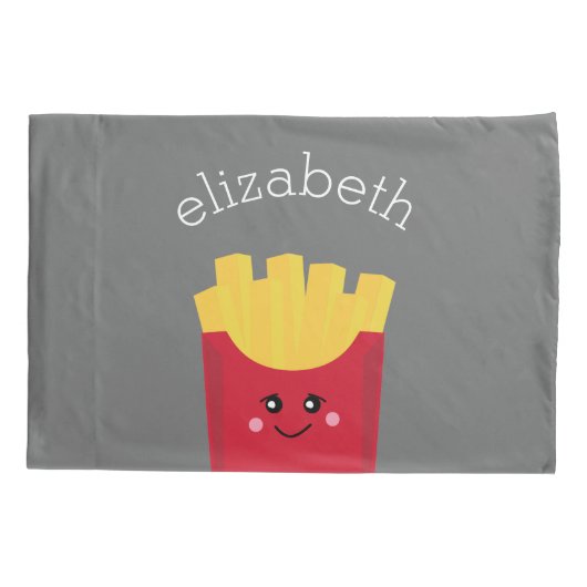 可愛いかわいいフランスのフリース名前をカスタムする 枕カバー (裏面)