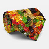 可愛いかわいいレインボーカラフルキャンディーベアグミ ネクタイ (ロール)