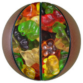 可愛いかわいいレインボーカラフルキャンディーベアグミ バスケットボール (縦)