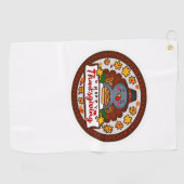 可愛いかわいい七面鳥 – ハッピンクラシック感謝祭T- ゴルフタオル (横)