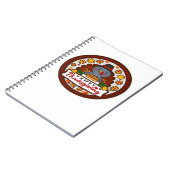 可愛いかわいい七面鳥 – ハッピンクラシック感謝祭T- ノートブック (左側)