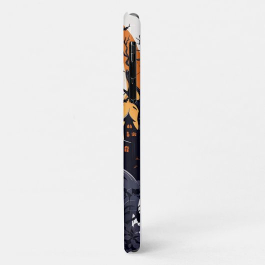 可愛いかわいい不気味ハロウィーンブラックキャット幽霊 Case-Mate iPhoneケース (裏面/左)