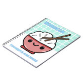 可愛いかわいい丼 – パーソナライズされた ノートブック (左側)